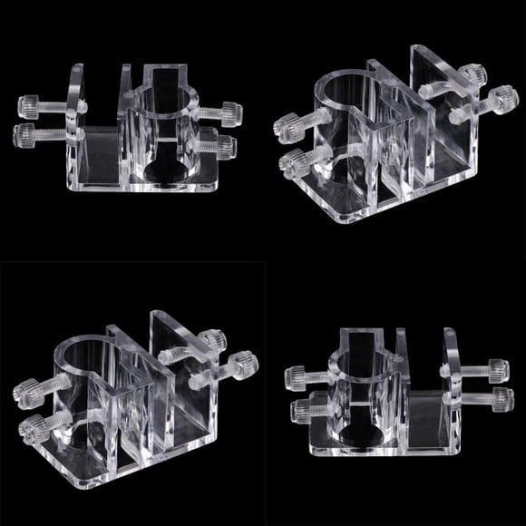 4x Soporte de Abrazadera de Barra de de Acuario Acrílico para Tubería de Agua de 1 "de Diámetro de Instalar Yinane Abrazaderas de fijación para peceras