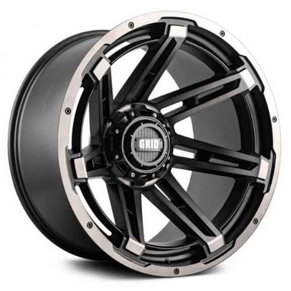 Grid Wheels B18988M124 18 x 9.0 in. 8 x 180 in. Bolt Pattern 12 Offset 124.2 mm Hub Wheel