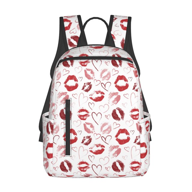 Balery Red Lips Mochila Ligera para Hombres y Mujeres – Resistente y Impermeable, Ideal para la Escuela, el Trabajo, los Viajes y el Uso Diario