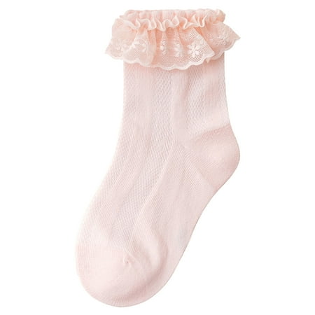

LEEy-world Toddler Socks Children s Socks Stockings Children s Princess Wind Bow Half High Tube Pile Pile Socks Girls Lace High (Pink 1-3 Years)