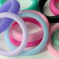 thumbnail image 4 of Opolski 10Pcs Women Fashion Silicone Wedding Band Ring Jewelry Solid Color Party Gift, 4 of 7