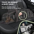 thumbnail image 5 of LitaiL - Portador de viaje para gatos con cajas de arena para 2 gatos, portador de mascotas suave de doble compartimento, transportador de gatos portátil expandible para viajes en coche, hasta 35, 5 of 5