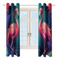 thumbnail image 4 of Flamingo Paradise Floral Luxury Window Curtains Blinds for Living Room Kids Bedroom Bathroom Kicthen Door Home Decor 2 Panels, 4 of 6