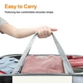 thumbnail image 5 of TSV 3-Section Foldable Laundry Hamper, Collapsible Laundry Baskets with Handles, Space-Saving Clothes Pop Up Hamper for Home, Travel, Dorm, 5 of 7