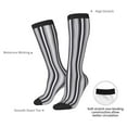 thumbnail image 4 of Picia Women Crew Soft Moisture-wicking Socks Black White Gray Mexican Blanket Serape Stripes Pattern Design Cotton Socks, One Size fit All, 4 of 6