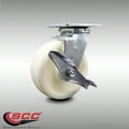 thumbnail image 2 of 6 Inch Stainless Steel Nylon Swivel Caster with Roller Bearing and Brake SCC, 2 of 2