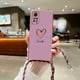 thumbnail image 3 of A Pink Heart Crossbody Lanyard Silicone Phone Case For Xiaomi Redmi Note 11 Pro 10 Pro 10 12 11S 9 10A 10C 9C 9A 9T Cover, 3 of 5