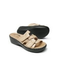 thumbnail image 3 of Women's Arch Support Slides - Adjustable Straps & Comfortable Wedge Heel, Soft Faux Suede Lining, 3 of 5