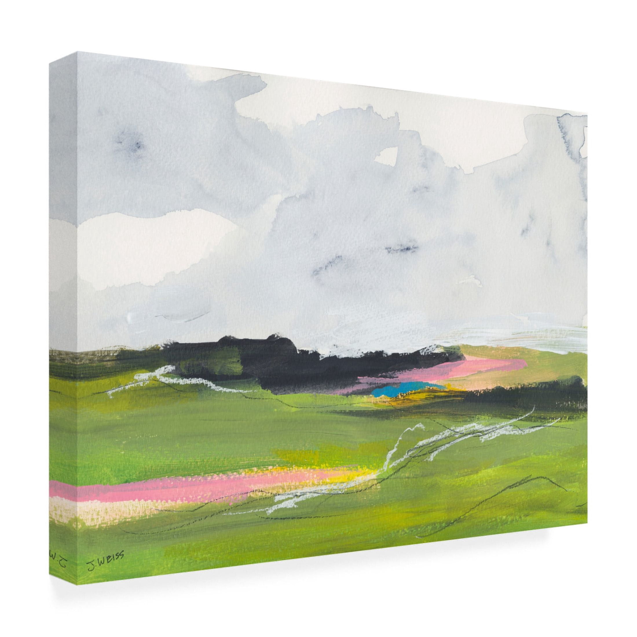 Canvas Wall Art - Jan Weiss 'Waiting For Spring 1' Wall Art for Living Room, Bedroom, or Office Décor by Trademark Fine Art - 19 x 14 Inches