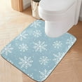 thumbnail image 2 of Yayeee Bath Rug for Bathroom Floor Non Slip Rectangle Fluffy Soft Absorbent Mat, 16"x24", Gray Snowflake, 2 of 7