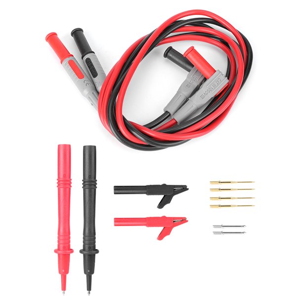 Kit De Cables De Prueba De Multímetro Electrónico, Seguro, Cómodo, Resistente Al Calor, Kit De Cables De Prueba, Alambre De Cobre Para Pruebas Eléctricas Automáticas Para ANGGREK Kit de cables de prueba