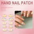 thumbnail image 5 of RAGUPEL 24Pcs Glue on Nails for Women,White Clouds and Stars Medium Almond Press on Nails,Glossy Design Fake Nails,Stick on Nails for Daily Life,Dating and Gatherings,Style1, 5 of 7