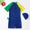 thumbnail image 4 of AJZIOJIRO 1-6T Boys Toddlers Swimsuit One Piece Baby Zipper Bathing Suit Swimwear with Hat Rash Guard Surfing Suit UPF 50+, 4 of 6