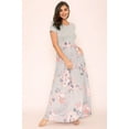 thumbnail image 4 of Eloges Women's Short Sleeve Contrast Floral Maxi Dress with Pockets, 4 of 16