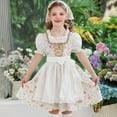 thumbnail image 4 of XXWXYD Traditional German Dirndl 𝐎ktoberfest Dress for Girls Short Sleeve Bavarian Be𝖾r Festival Halloween 𝖢osplay Dress 𝖯ar𝗍y Outfit, 4 of 9