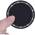 thumbnail image 3 of Posavasos para portavasos de coche, juego de 2 posavasos antideslizantes para portavasos General Motors, accesorios interiores de automóvil con diamantes de imitación de cristal brillante, negro (2,75, 3 of 5