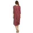 thumbnail image 3 of Moa Collection Women's Basic Round Neck 3/4 Sleeves A-line Casual Maxi Dress, 3 of 4