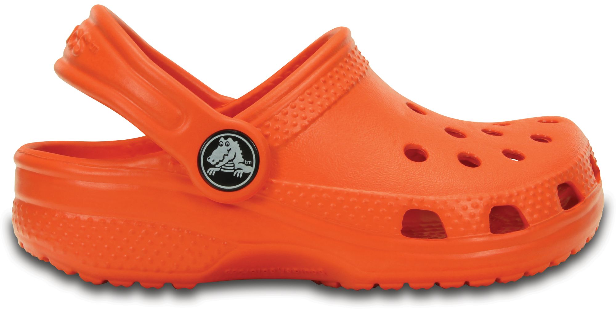 marble orange crocs