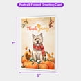 thumbnail image 5 of Happy Thanksgiving Cairn Terrier with Turkey Pumpkins Autumn Vibes 5x7in Folded Greeting Card Cairns Dog Lover Single Note Card with Envelope - 12018, 5 of 5