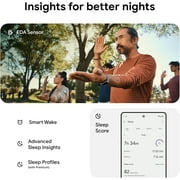 Charge 6 Fitness Tracker with Google apps, Heart Rate on Exercise Equipment, 6-Months Premium Membership Included, GPS, Health Tools and More, Obsidian/Black, One Size (S & L Bands Included)