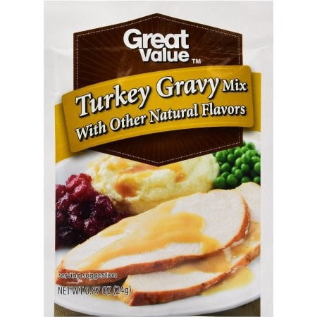 (4 Pack) Great Value Gravy Mix, Turkey, 0.87 Oz (Best Store Bought Turkey Gravy)