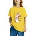 thumbnail image 5 of Riecok Easter Bunny Shirt Toddler Boys Girls Short Sleeve Tops Kids Summer Clothes Boys or Girls Toddler T-Shirt 3 T Yellow, 5 of 5