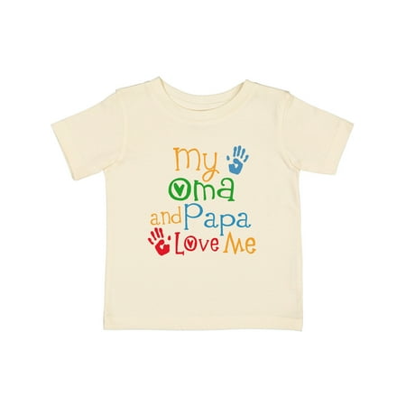 

Inktastic My Oma and Papa Love Me Gift Baby Boy or Baby Girl T-Shirt