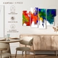 thumbnail image 4 of Elephant Stock Abstract Paint Splash Wall Art - Horizontal Multi Panel Canvas - Living Room Wall Decor - Abstract Multi Panel - Brown And Green Decor - 30" x 18", 4 of 4