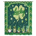 thumbnail image 2 of St. Patrick's Day Sheer Curtains 72 Inches Long, Lucky Shamrock Gnomes Spring Green Light Filering Curtains, Breathable Simi Curtain Privacy Drapes for Living Room Bedroom Window Treatment, 2 of 9