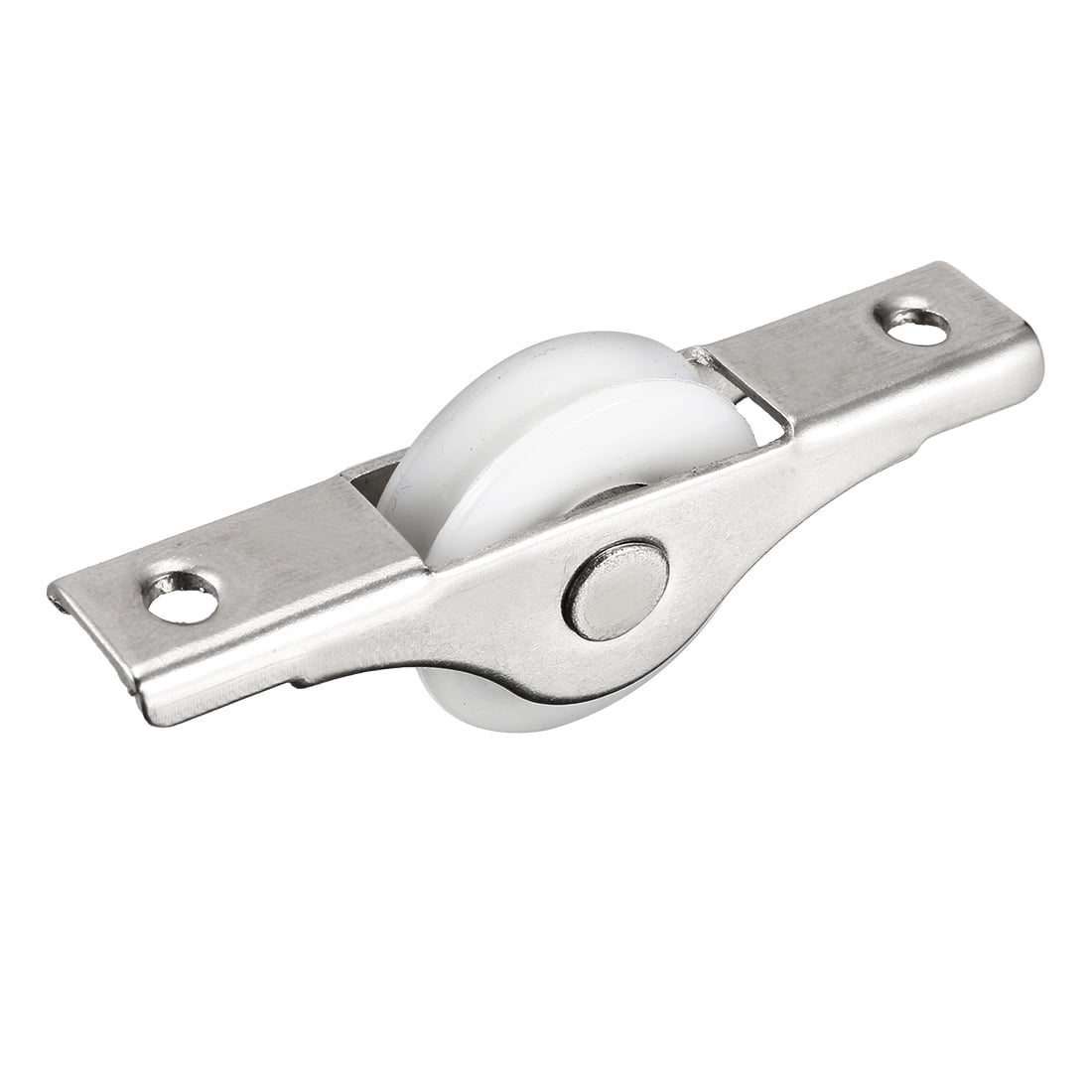 Unique Bargains 24mm Dia Nylon Single Wheel Electroplating Sliding Door Window Pulley