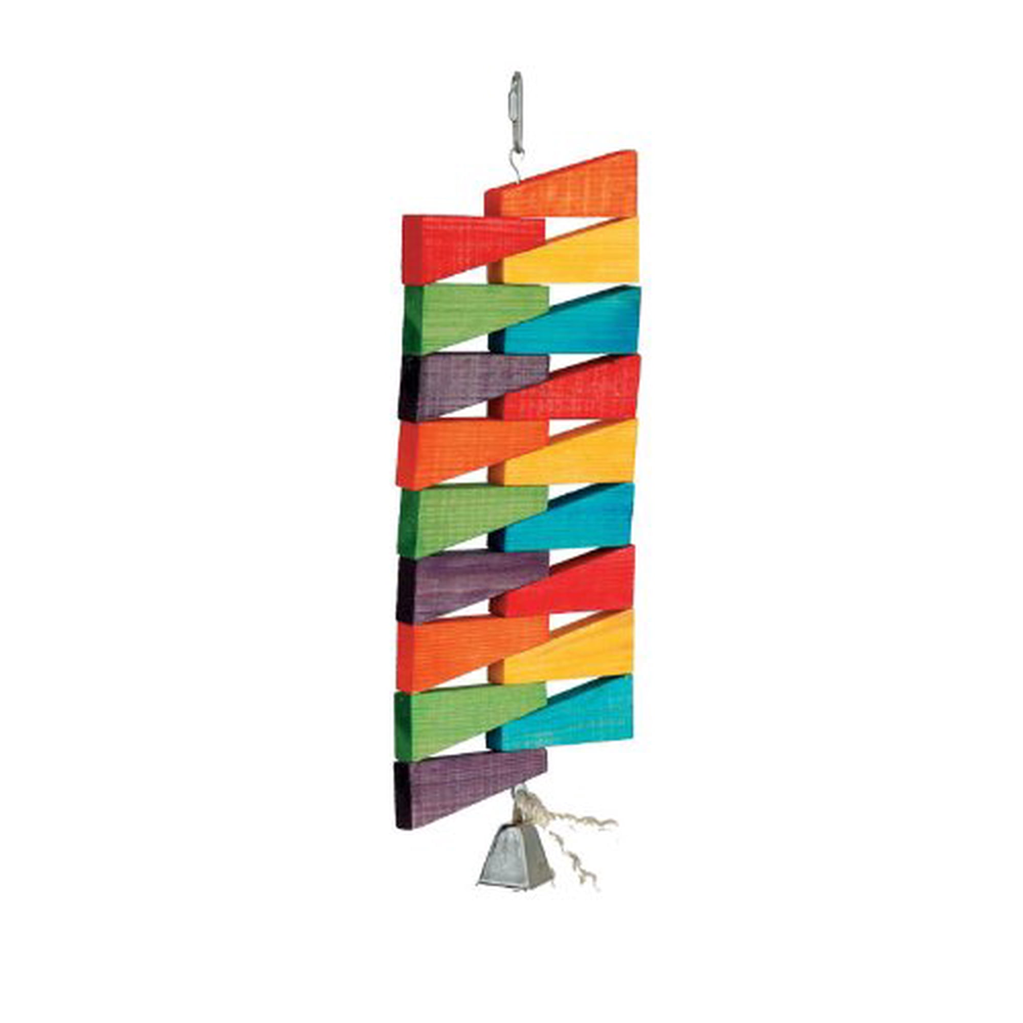 Featherland Paradise, Multi-Colored Spinning Shapes Bird Toy, Triangles
