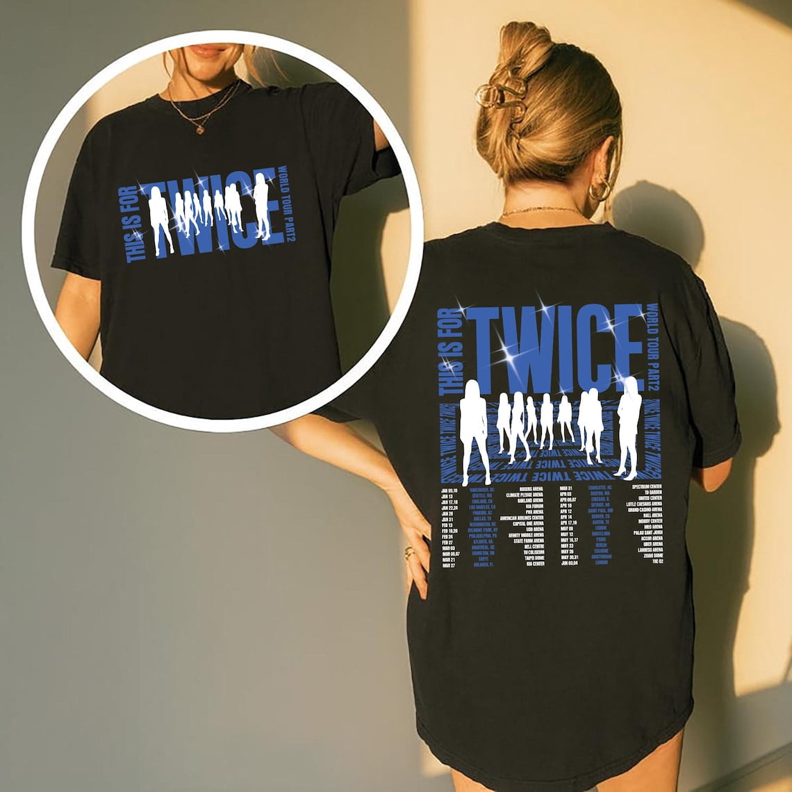 TWICE this is for アメリカ公演 限定Tシャツ XLサイズ Retro Twice This Is For T-shirt, Four Twice Tee, Twice World Tour
