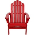 thumbnail image 4 of Pemberly Row Traditional Cedar Wood Folding Adirondack Chair in Red, 4 of 7