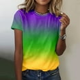 thumbnail image 2 of PMUYBHF T-Shirt Décontracté Mode Femme Col Rond Manches Courtes Imprimé Couleur 1159 TG, 2 of 4