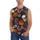 thumbnail image 1 of Fotbe Halloween With Skull Men's Camiseta sin Mangas Estampada para Hombres, Playera Casual para Gimnasio, Entrenamiento, Playa-3X-Large, 1 of 7
