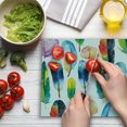 thumbnail image 3 of Colorful Cutting Board, Watercolor Feathers Hand Drawn Pattern Birds Animals Theme Illustration, Decorative Tempered Glass Cutting and Serving Board, Large Size, Multicolor, by Ambesonne, 3 of 5
