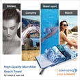thumbnail image 2 of 4Monster Microfiber Beach Towel, Quick Dry Lightweight Towel, Large, 4PackOcean, L, 2 of 5