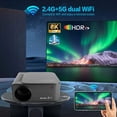 thumbnail image 3 of Proyector de video HD de 1080p Control de Voz Ai BT 5.0 2.4G+5G Banda Wifi Proyector de Inicio, 3 of 7