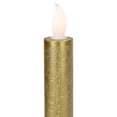 thumbnail image 5 of Northlight Set of 4 Textured Gold-tone LED Flameless Flickering Taper Candles 9.5", 5 of 6