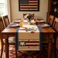 thumbnail image 5 of Tepsmf Independence Day Table Flag Red White Blue Star Striped Floral Print Dining Table Decoration, 5 of 6