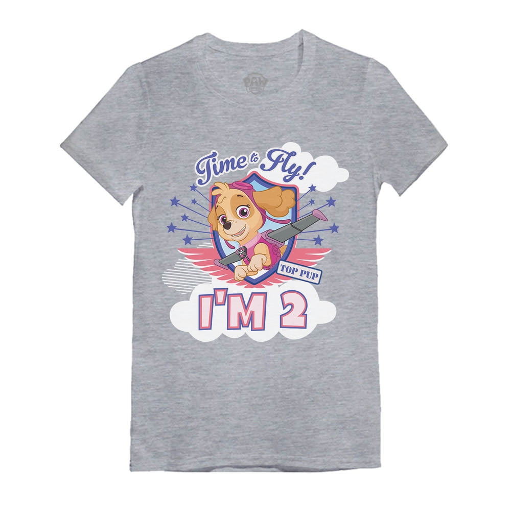 Paw Patrol Birthday Girl Skye Personalised Girls T-Shirt Gift Present 