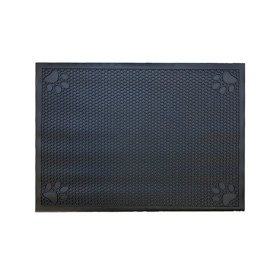 Covered Living Non-Slip Pet Food Mat with Honeycomb Grips, Extra Large, Waterproof, 36" x 23", Black