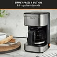 thumbnail image 2 of Simply Brew Compact 5 Cup Coffee Maker: Stainless Steel Design, Pause & Brew, Keep Warm, Reusable Filter, Drip-Free Carafe, 2 of 6