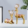thumbnail image 1 of Escultura de ciervo Baoblaze 2x Figuras modernas de resina Decoración de animales, 1 of 7