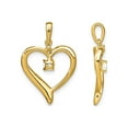 thumbnail image 3 of Lab-Created 3mm White Opal Heart Pendant Necklace in 14K Yellow Gold with Chain for Women, 3 of 5
