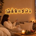 thumbnail image 7 of Fwttom Christmas Wall Decor with LED Lights Wooden Xmas Ornaments Wall Lights Christmas Decorations Indooor for Holiday Home Decor, 7 of 7