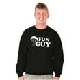 thumbnail image 4 of Fun Guy Fungi Mushroom Nerdy Geeky Men's Big & Tall Crewneck Sweatshirt Brisco Brands 2X, 4 of 5