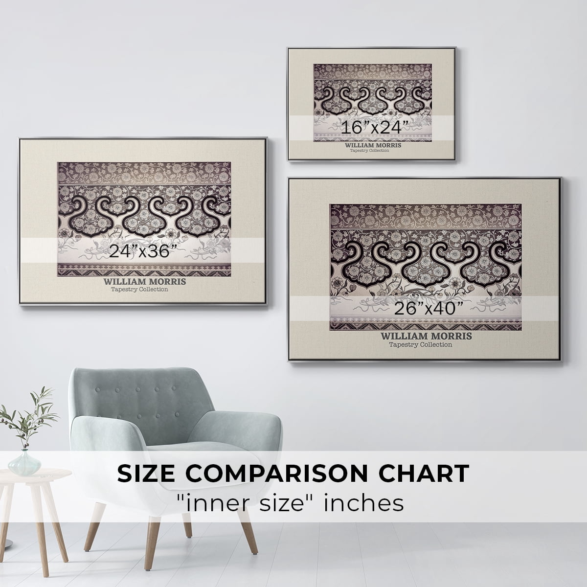 Vintage Abstract Print-XXXIII Framed in Silver Wood Gallery Wrapped Canvas 17 in. x 25 in.