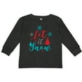 thumbnail image 3 of Inktastic Let It Snow, Snowflakes, Trees, Christmas, Xmas Boys or Girls Long Sleeve Toddler T-Shirt, 3 of 5