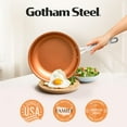 thumbnail image 6 of Gotham Steel 9.5 Inch Copper Non Stick Frying Pans, Ceramic Non Toxic Frying Pans Nonstick Skillet, Lightweight, Stay Cool Handle, Oven and Dishwasher Safe, 6 of 8